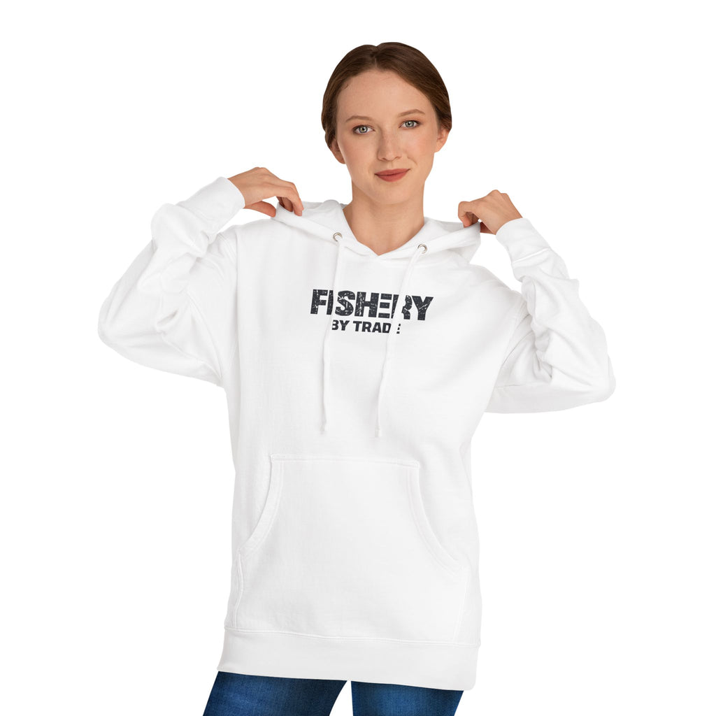 Fishery By Trade Hoodie — Minimal Fishing Logo Pullover