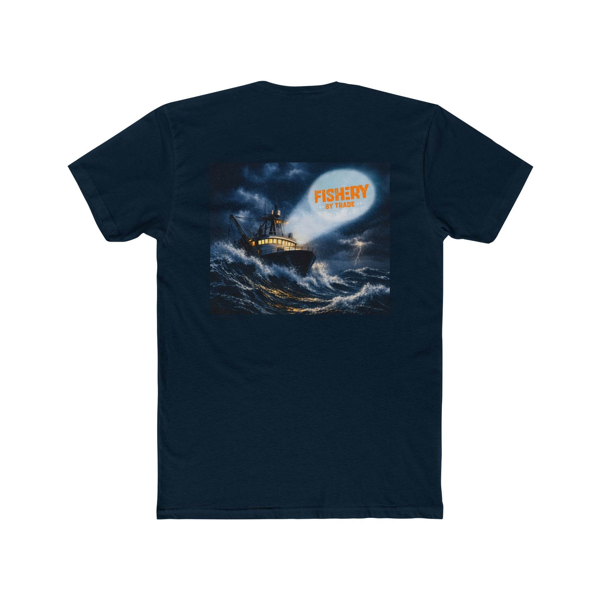 Fishery By Trade Rough Seas - Men's Black Crew Neck Tee