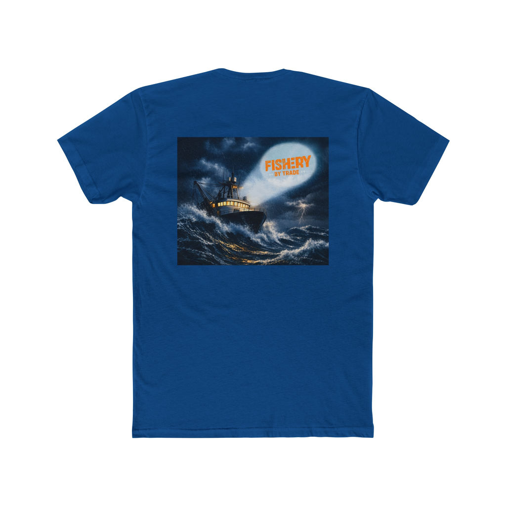 Fishery By Trade Rough Seas - Men's White Crew Neck Tee