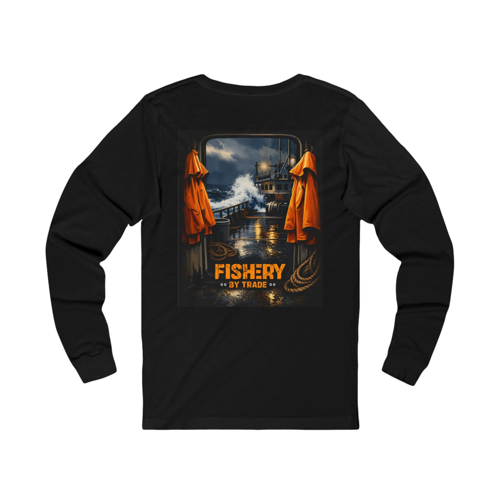 Fishery By Trade Deck - Black Long Sleeve T-Shirt