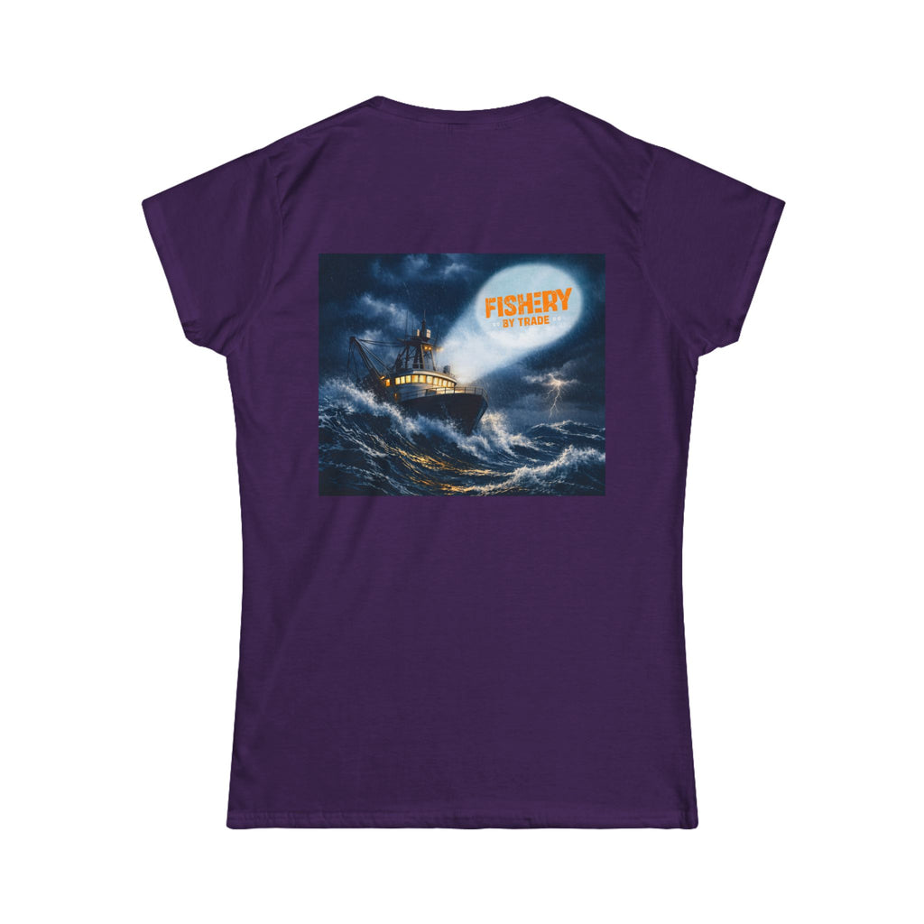 Black Fishery By Trade Rough Seas - Women T-Shirt
