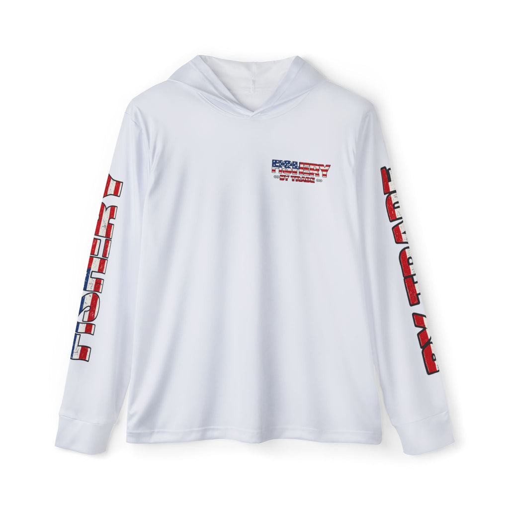 Fishing Crew Warmup Hoodie — American Flag Trawler Graphic