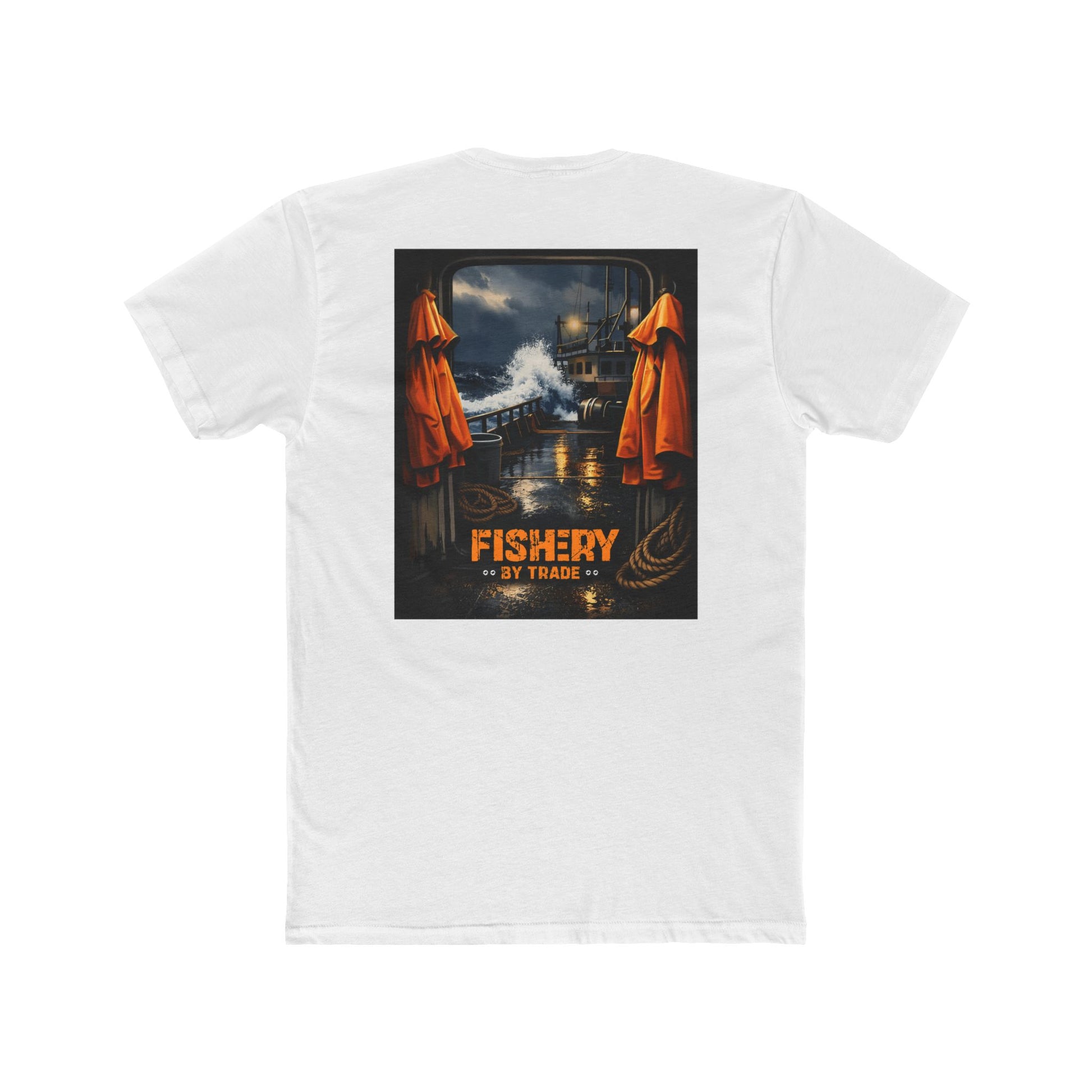 Fishery By Trade Deck - Men's White Crew Neck Tee