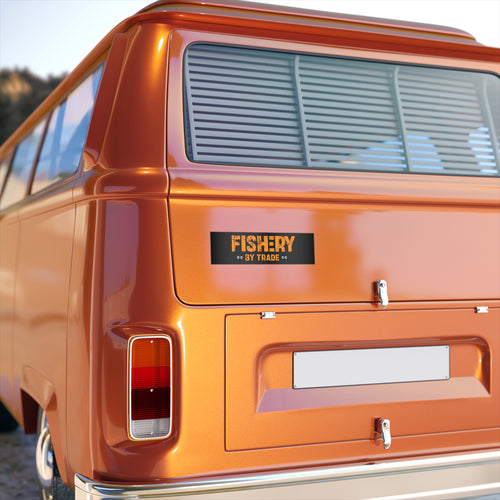 Fishery By Trade Bumper Sticker — Vintage Fisherman Decal