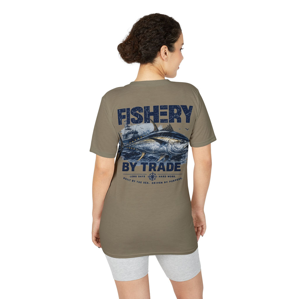 Fishing T-Shirt — "Fishery by Trade" Graphic Performance Tee