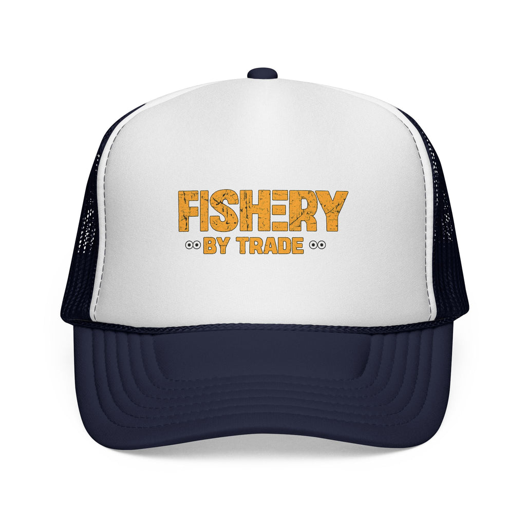 Official Fishery By Trade Logo Trucker Hat — Vintage Fishing Logo Cap