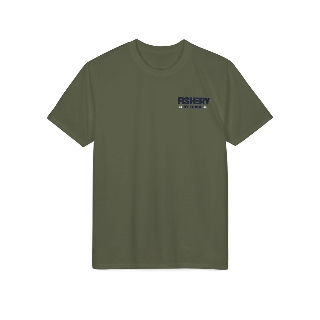 Fishing T-Shirt — "Fishery by Trade" Graphic Performance Tee