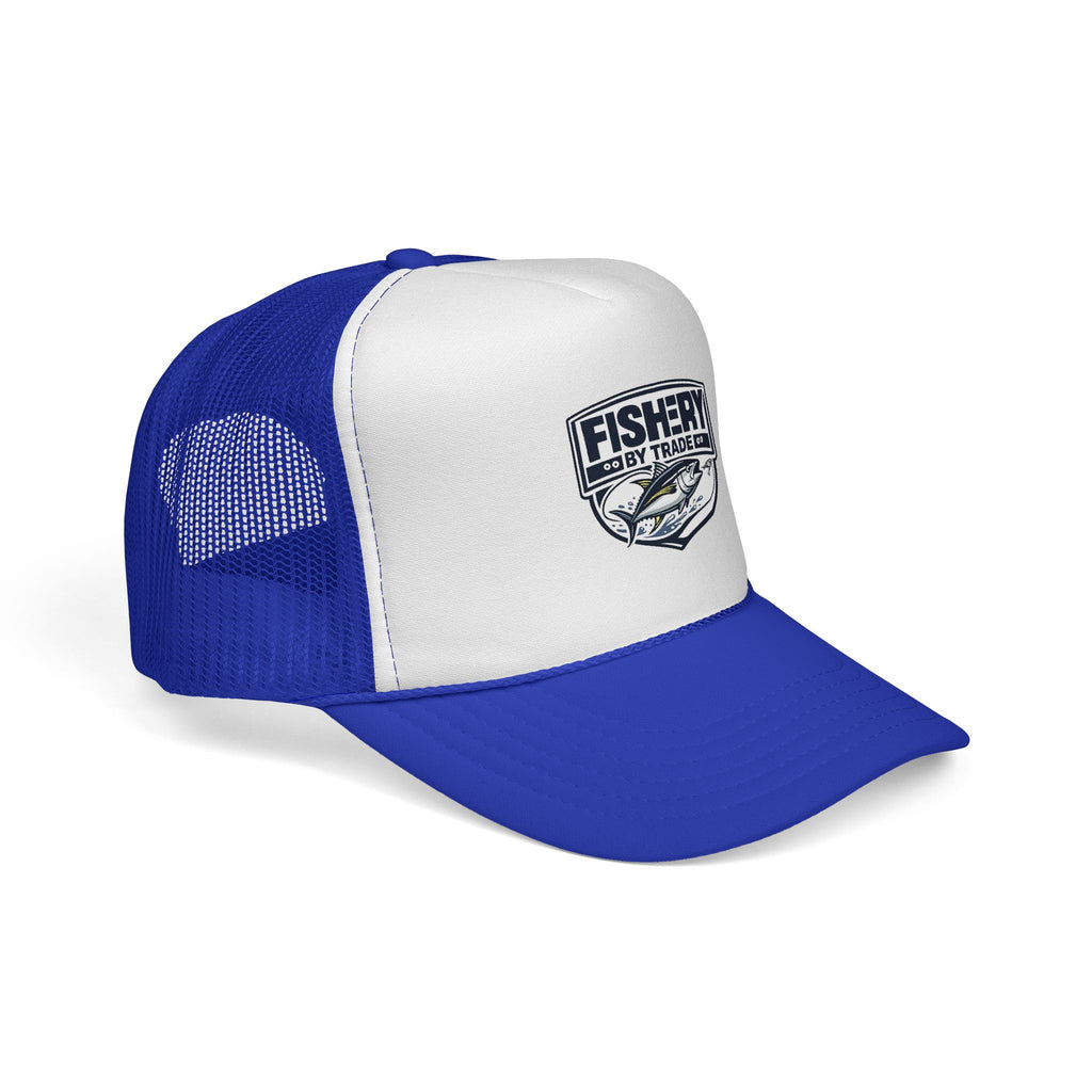 Fishery By Trade Trucker Hat — Vintage Fishing Logo Cap