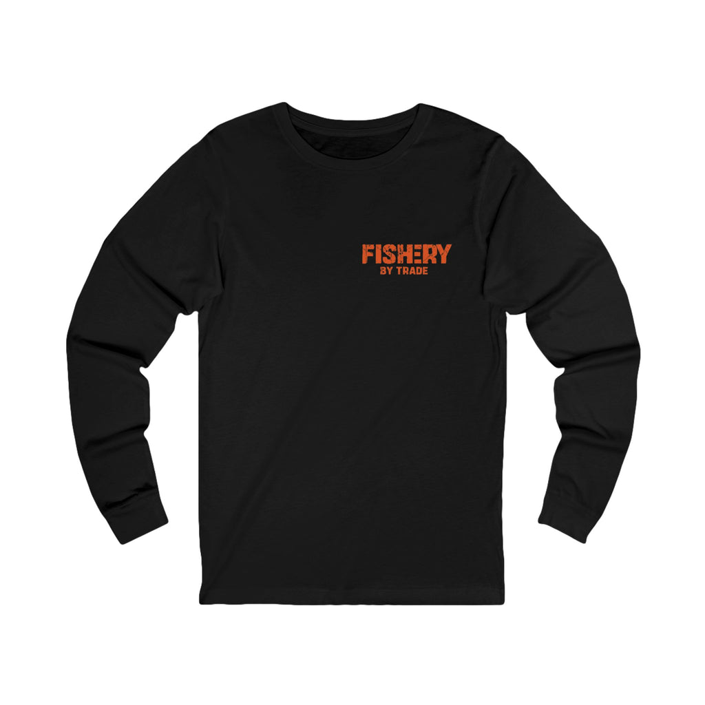 Fishery By Trade Rough Seas - Black Long Sleeve T-Shirt