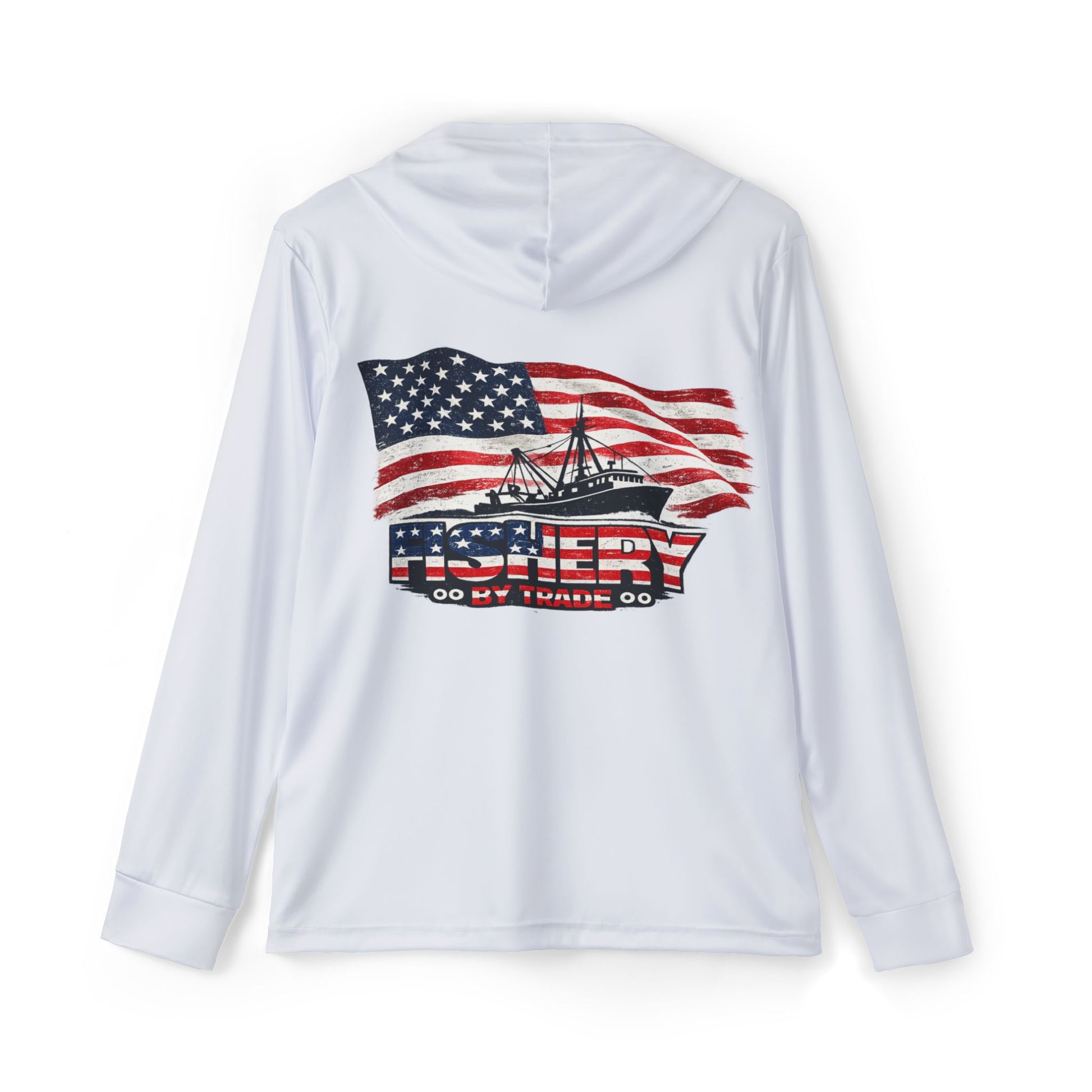 Patriotic Fishing Hoodie - American Flag Fishery Graphic Warmup Hoodie