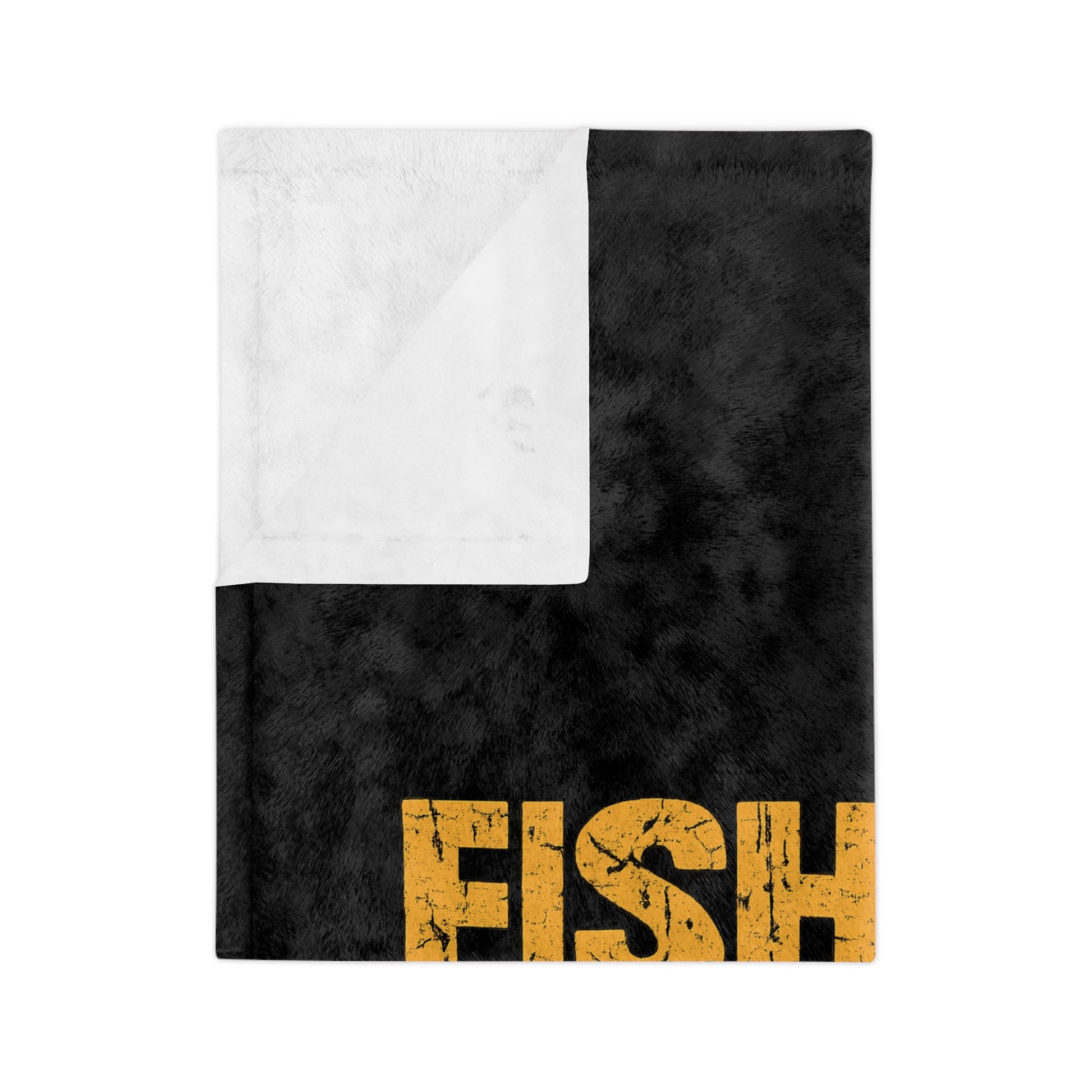 Fishery By Trade Microfiber Blanket — Soft Black Fishing Throw