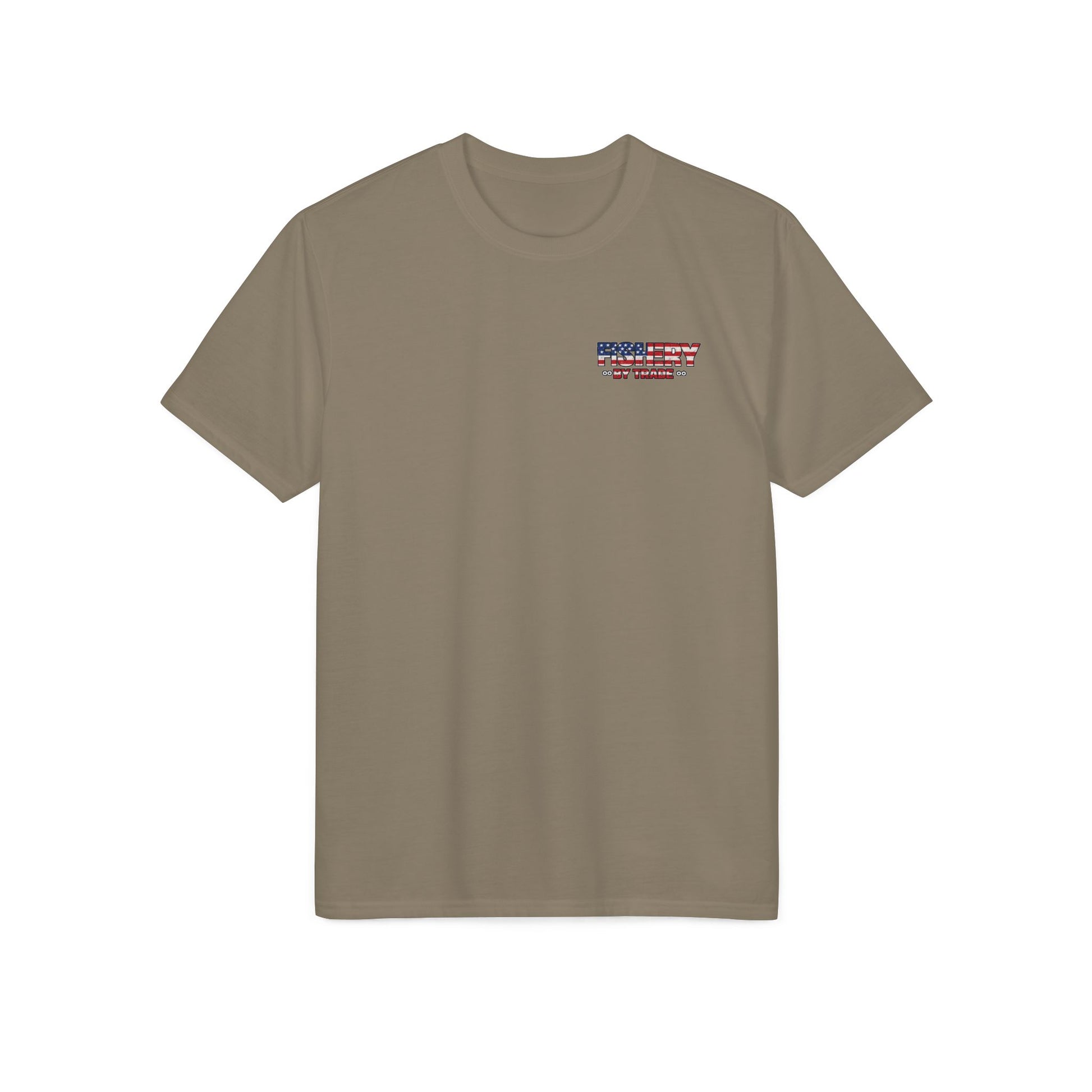 Fishing Boat T-Shirt — American Flag Fishery Graphic Tee for Anglers & Patriotic Outdoorsmen