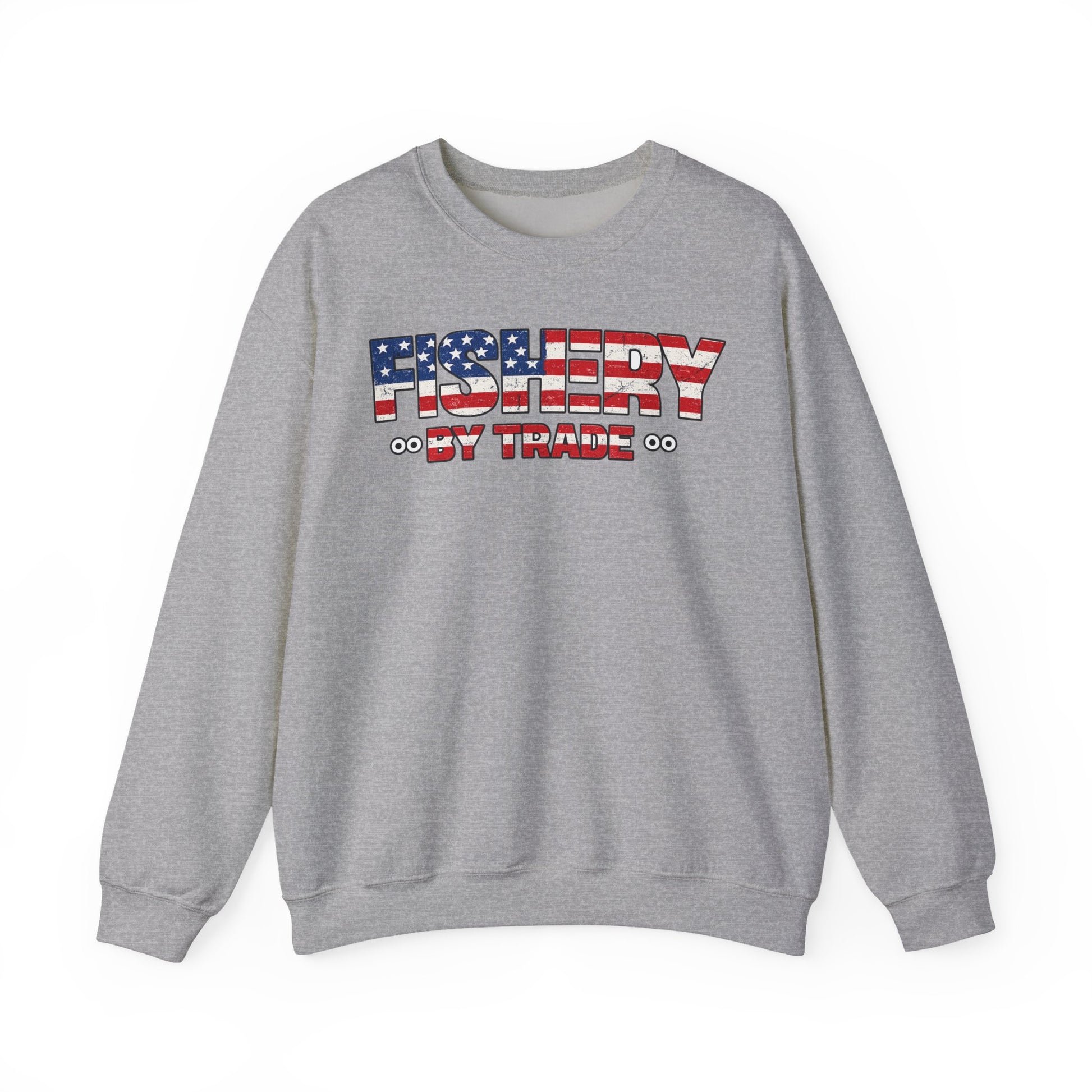 (American Trawler) Fishing Crewneck Sweatshirt — "Fishery By Trade"
