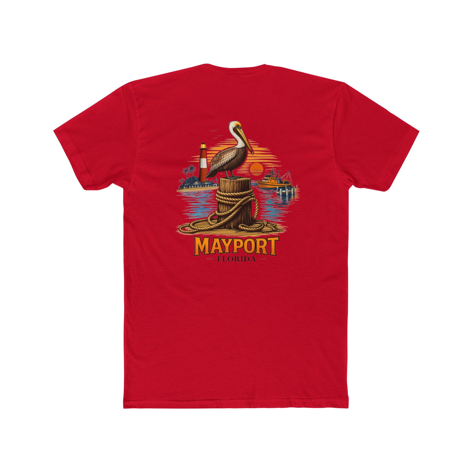 Fishery By Trade Mayport Florida - Men's White Crew Neck Tee