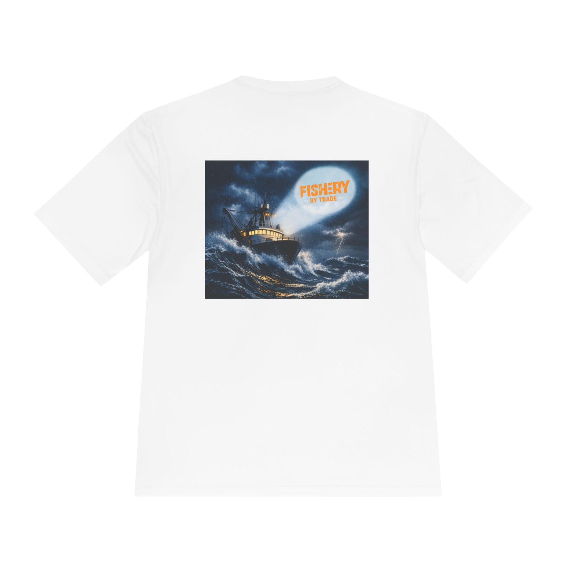 Fishery by Trade Rough Seas - Men's White Quick Dry T-Shirt