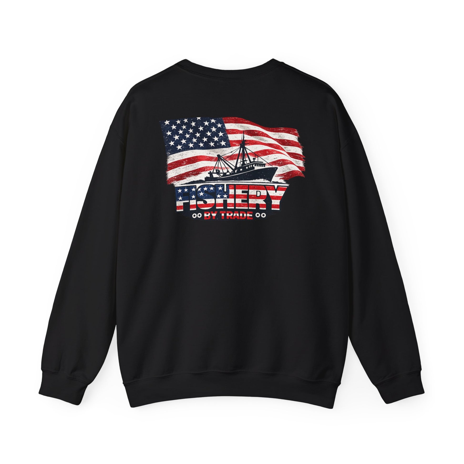 (American Trawler) Fishing Crewneck Sweatshirt — "Fishery By Trade"