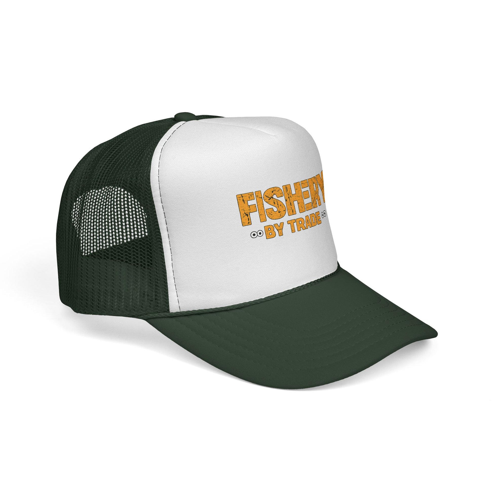 Official Fishery By Trade Logo Trucker Hat — Vintage Fishing Logo Cap