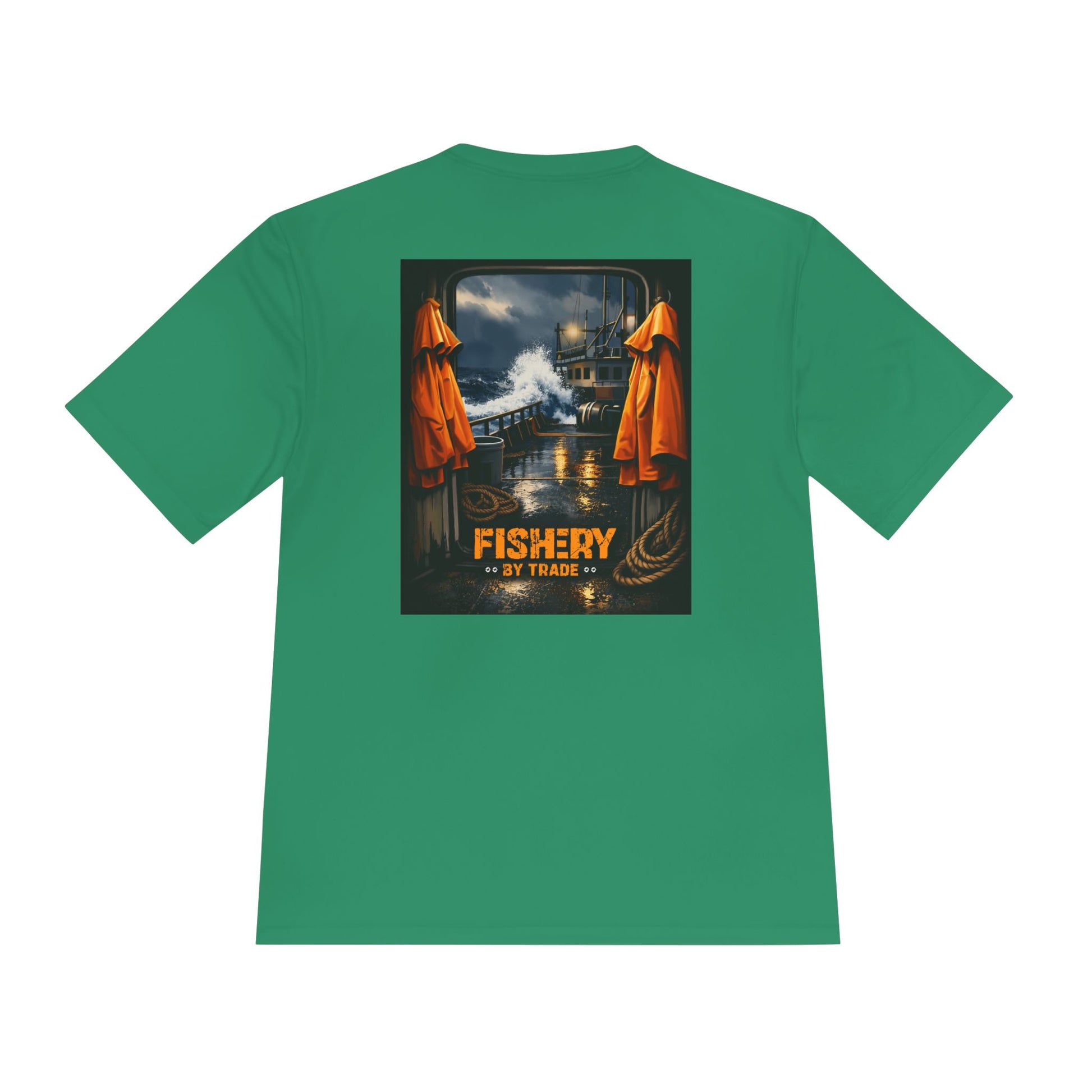 Fishery by Trade Deck - Men's Black Quick Dry T-Shirt
