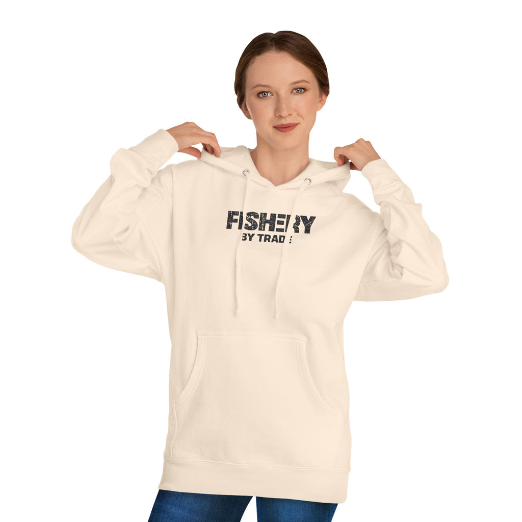 Fishery By Trade Hoodie — Minimal Fishing Logo Pullover