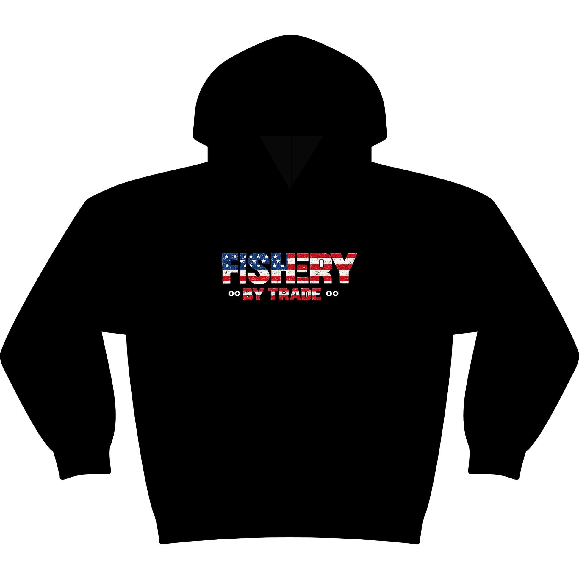 Fishing Hoodie - American Flag 'Fishery' Patriotic Fishing Pullover