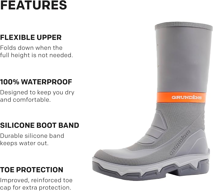 Grundéns Deck-Boss 15-Inch Commercial Fishing Boots – Waterproof Deck Boots