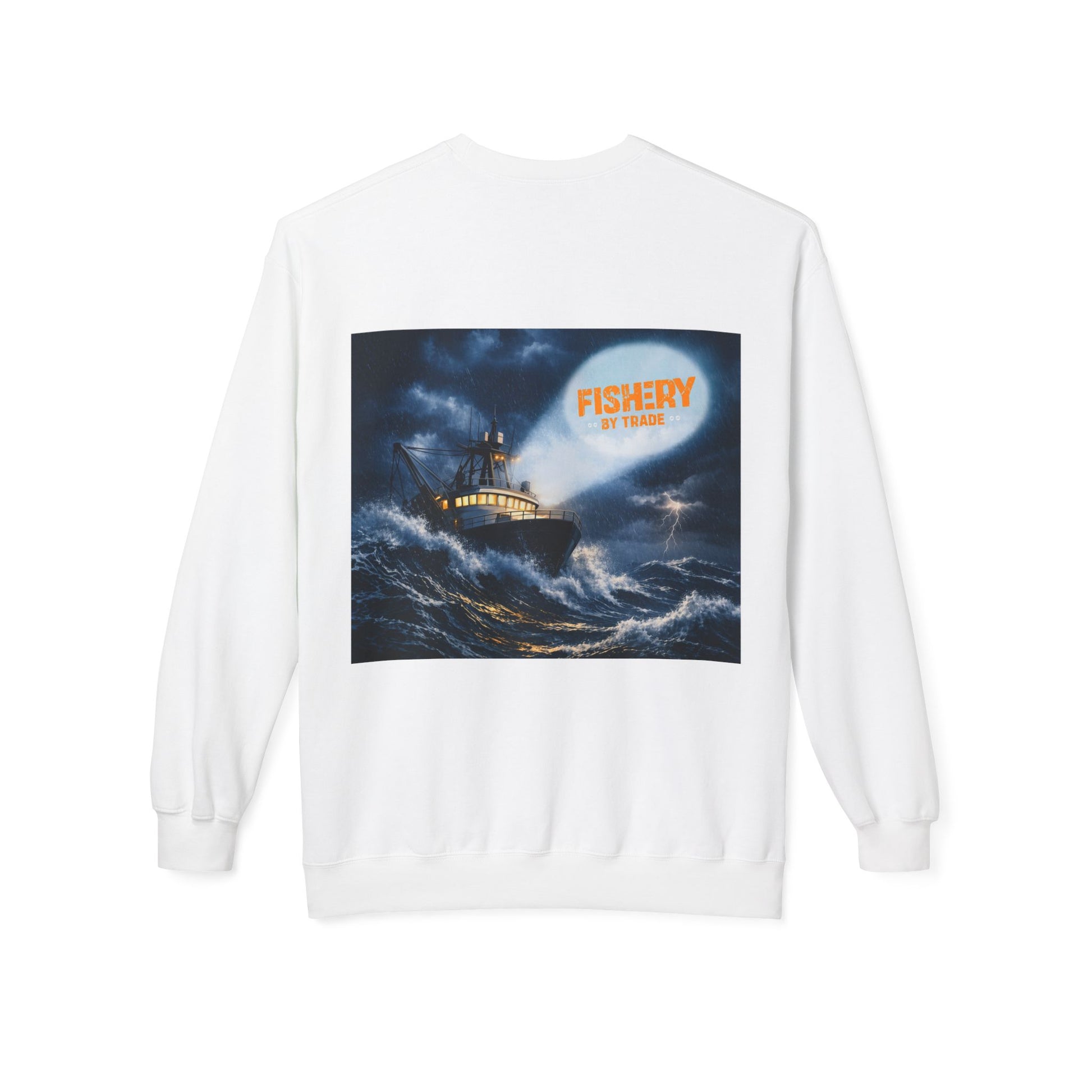Fishery By Trade Rough Seas - White Sweatshirt
