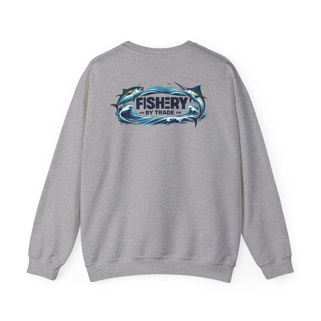 (Pelagic Apex) Fishing Crewneck Sweatshirt — "Fishery By Trade"