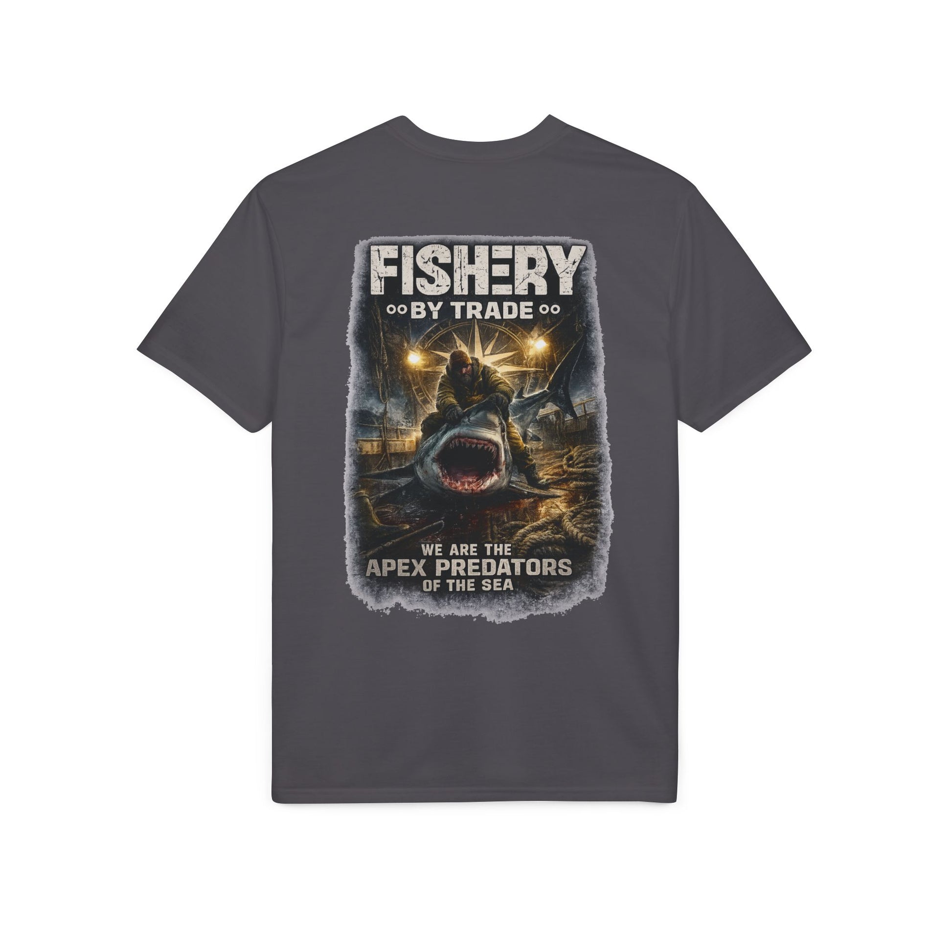 Dark Apex Predators  Graphic Performance Tee — "Fishery by Trade"