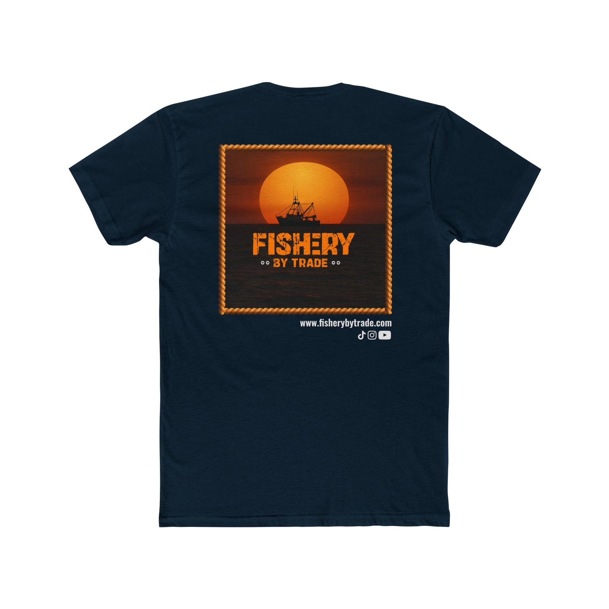 Fishery By Trade - Men's Black Crew Neck Tee