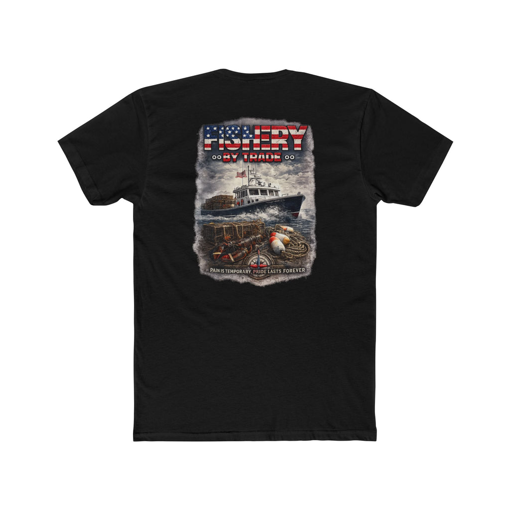 Fishing By Trade T-Shirt — American Flag Nautical Graphic Tee