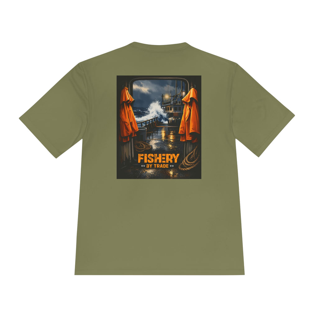 Fishery by Trade Deck - Men's Black Quick Dry T-Shirt