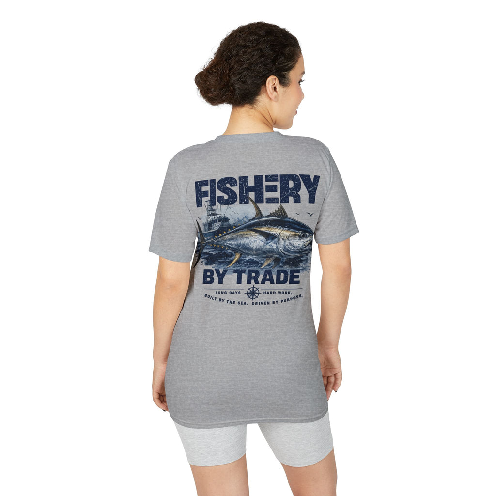 Fishing T-Shirt — "Fishery by Trade" Graphic Performance Tee