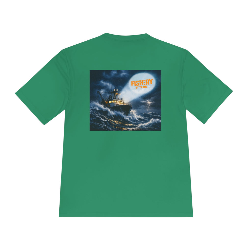 Fishery by Trade Rough Seas - Men's Black Quick Dry T-Shirt