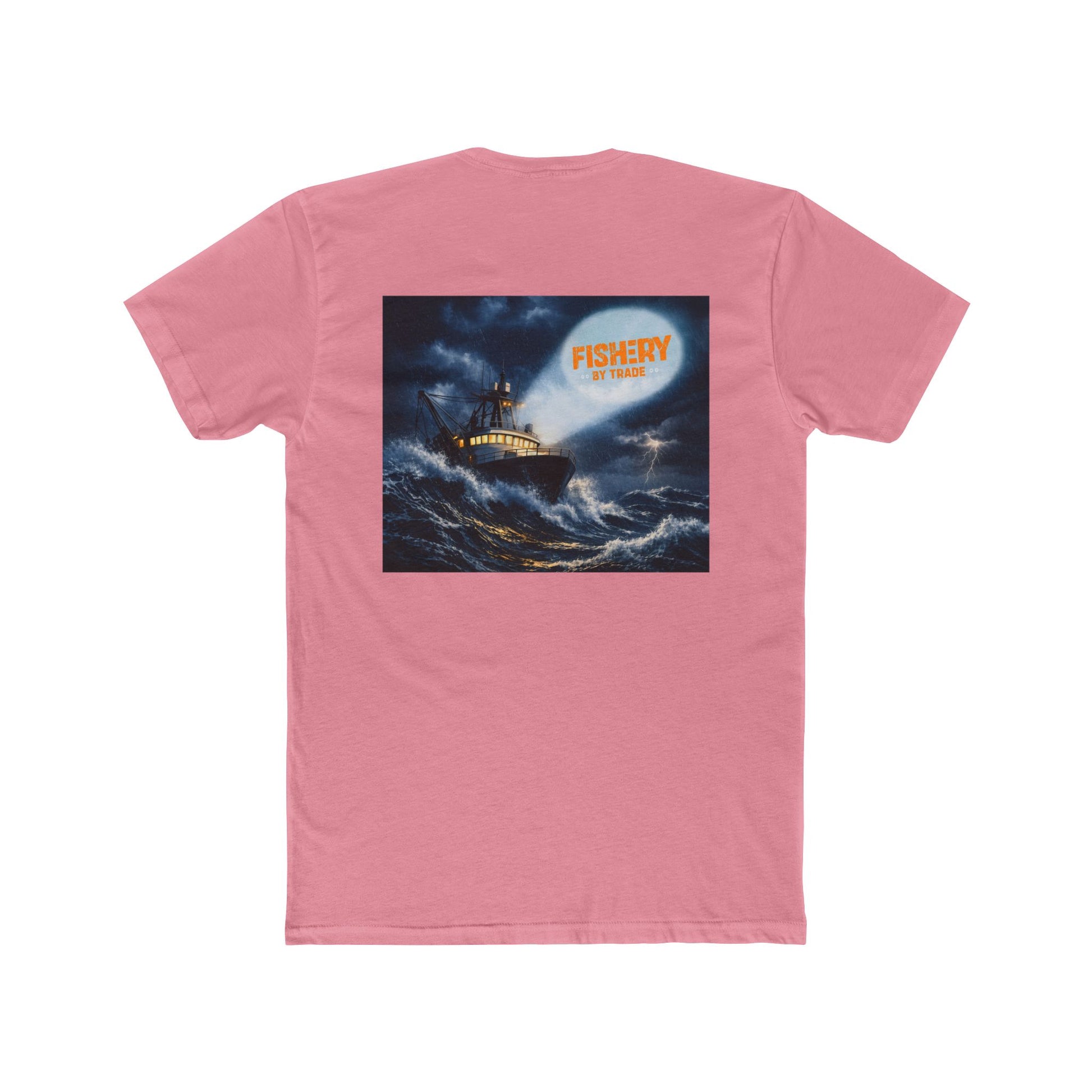 Fishery By Trade Rough Seas - Men's White Crew Neck Tee