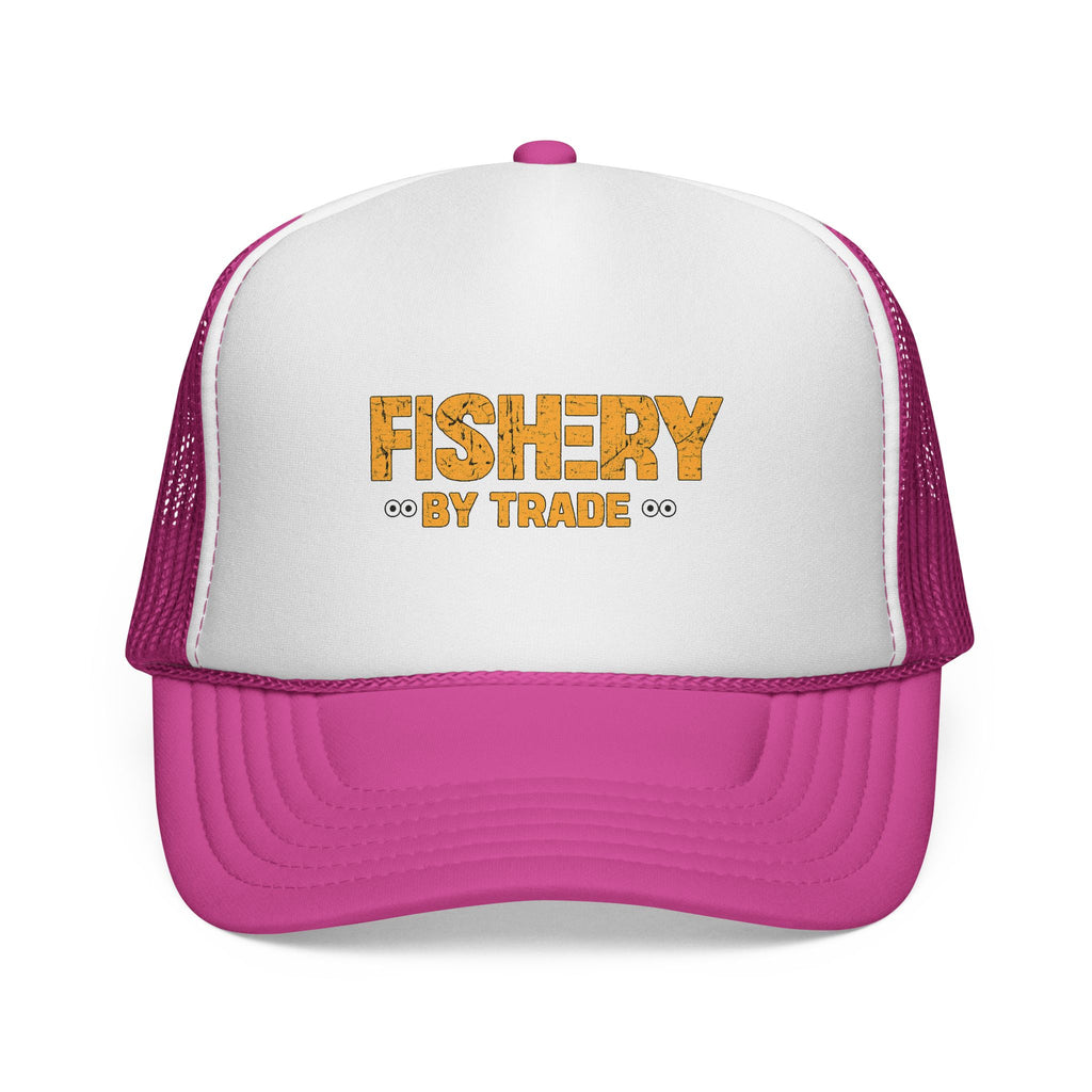 Official Fishery By Trade Logo Trucker Hat — Vintage Fishing Logo Cap