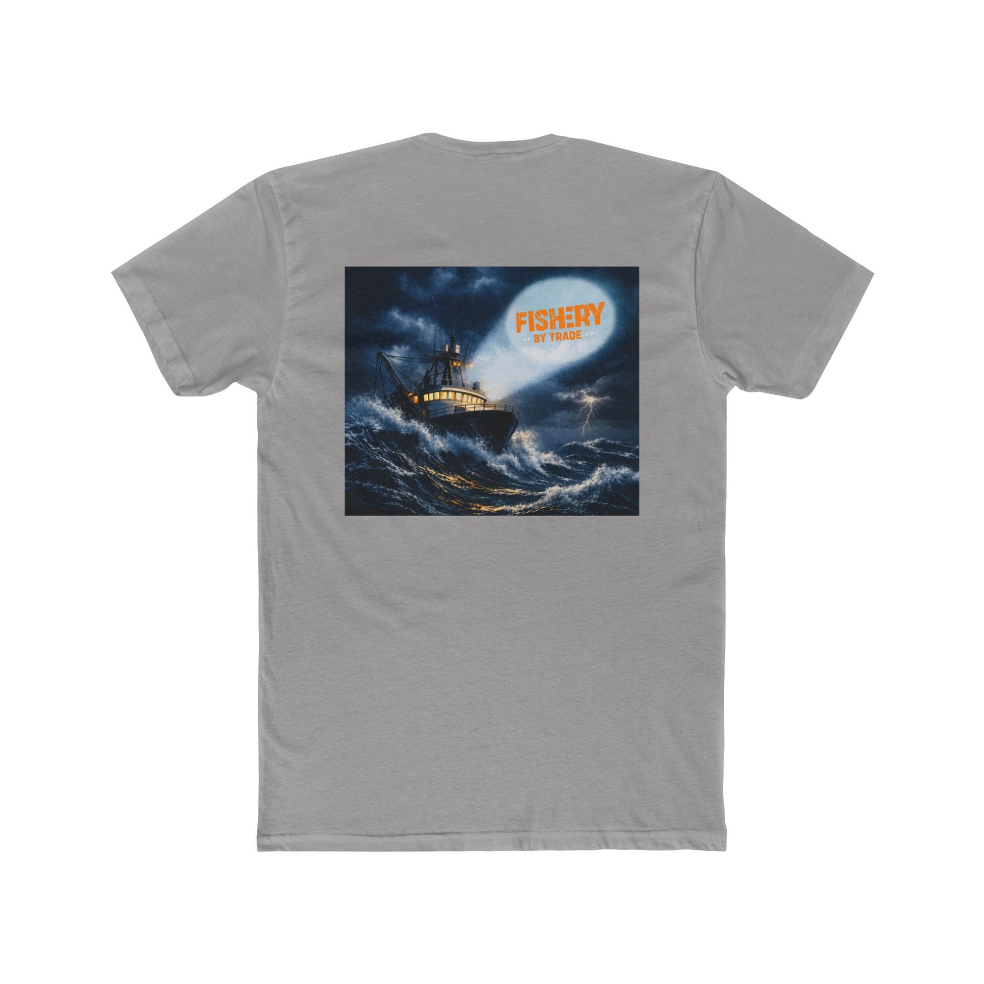 Fishery By Trade Rough Seas - Men's White Crew Neck Tee
