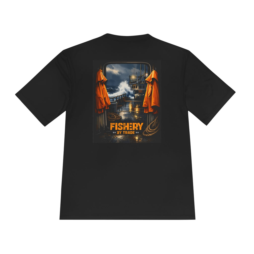 Fishery by Trade Deck - Men's Black Quick Dry T-Shirt