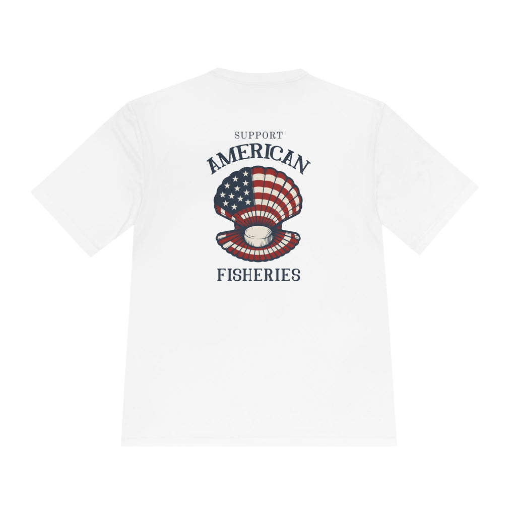 Fishery by Trade Support American Fishery  - Men's White Quick Dry T-Shirt