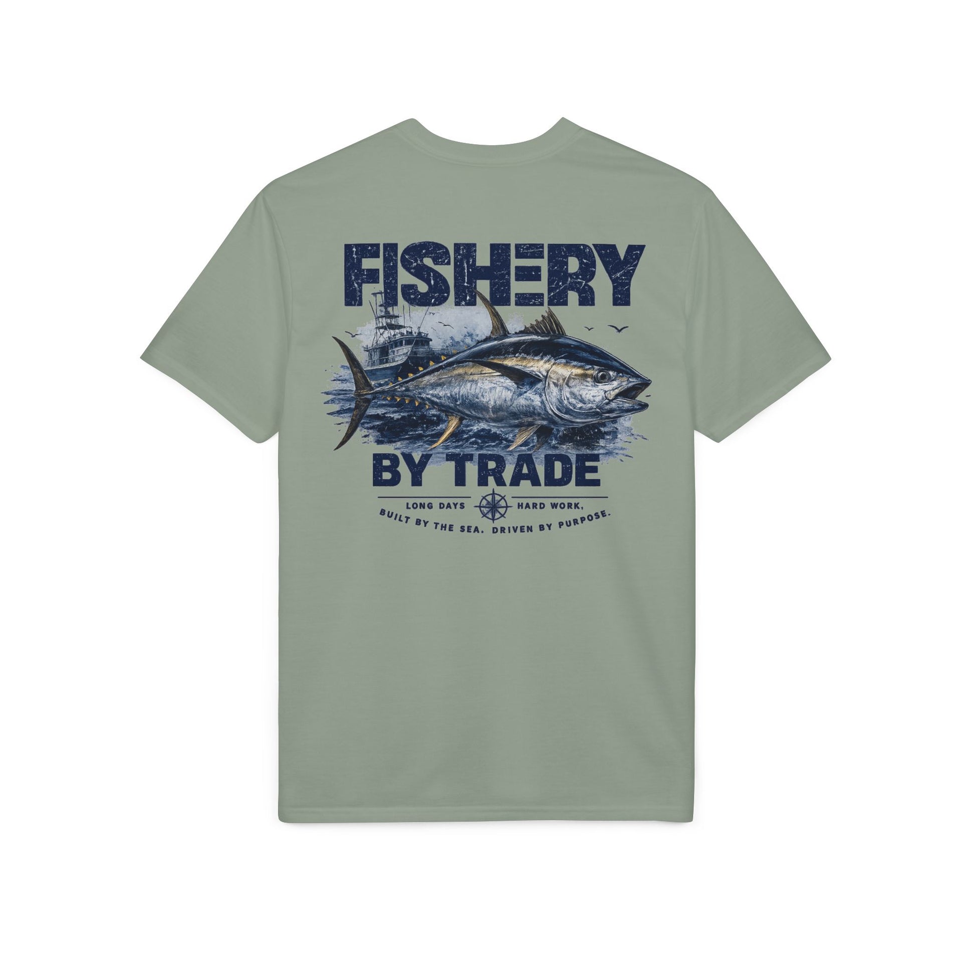 Fishing T-Shirt — "Fishery by Trade" Graphic Performance Tee