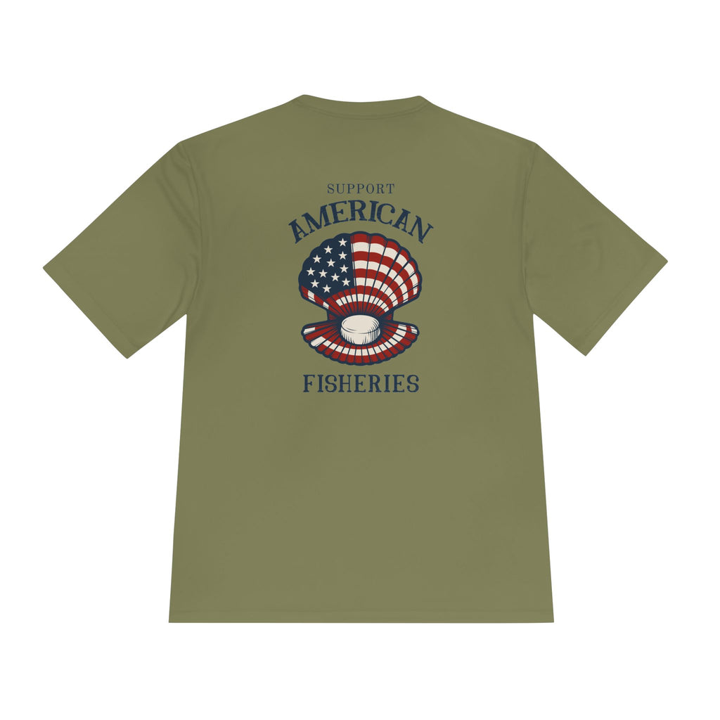 Fishery by Trade Support American Fishery  - Men's White Quick Dry T-Shirt