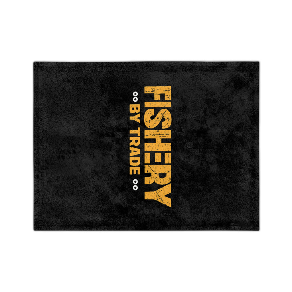 Fishery By Trade Microfiber Blanket — Soft Black Fishing Throw