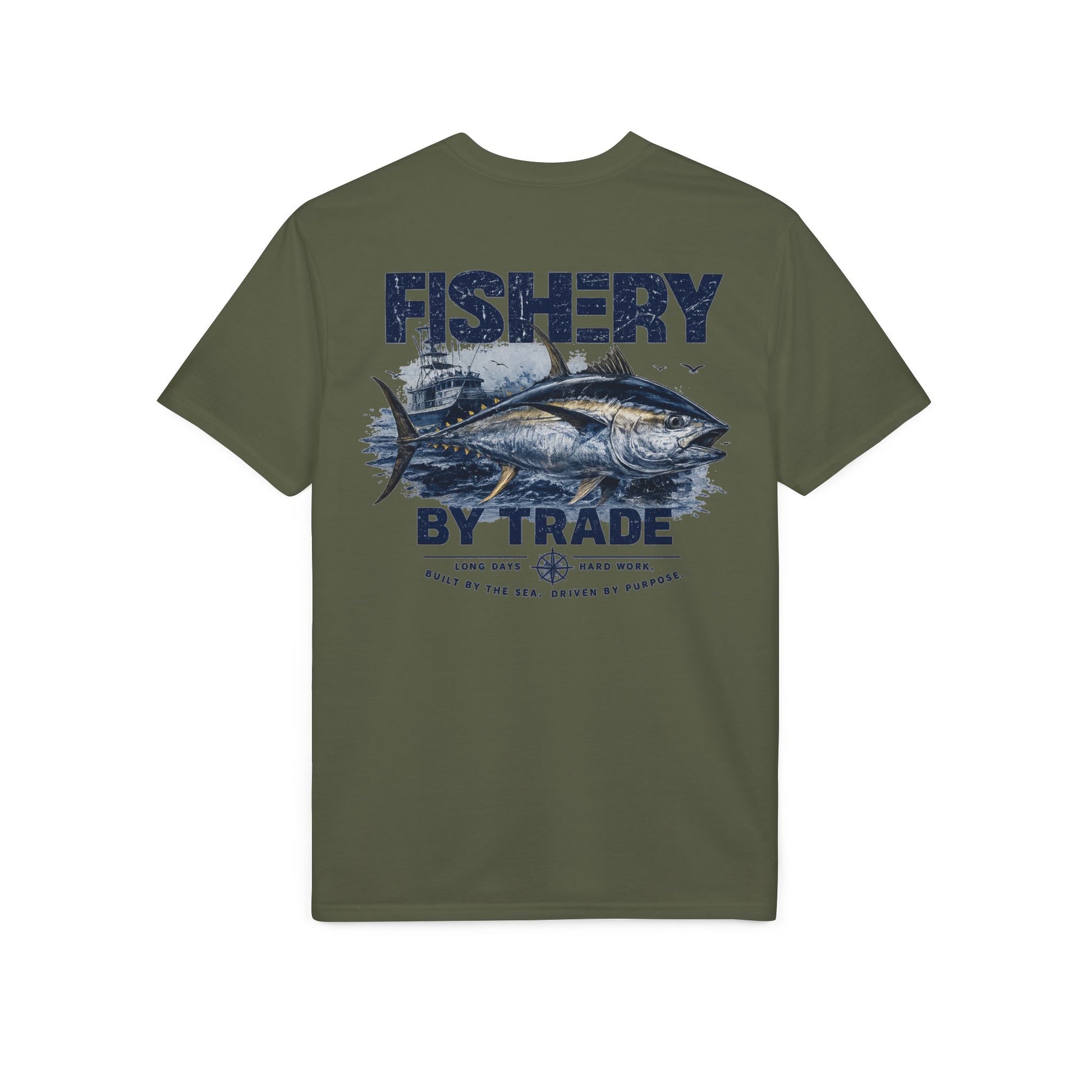 Fishing T-Shirt — "Fishery by Trade" Graphic Performance Tee