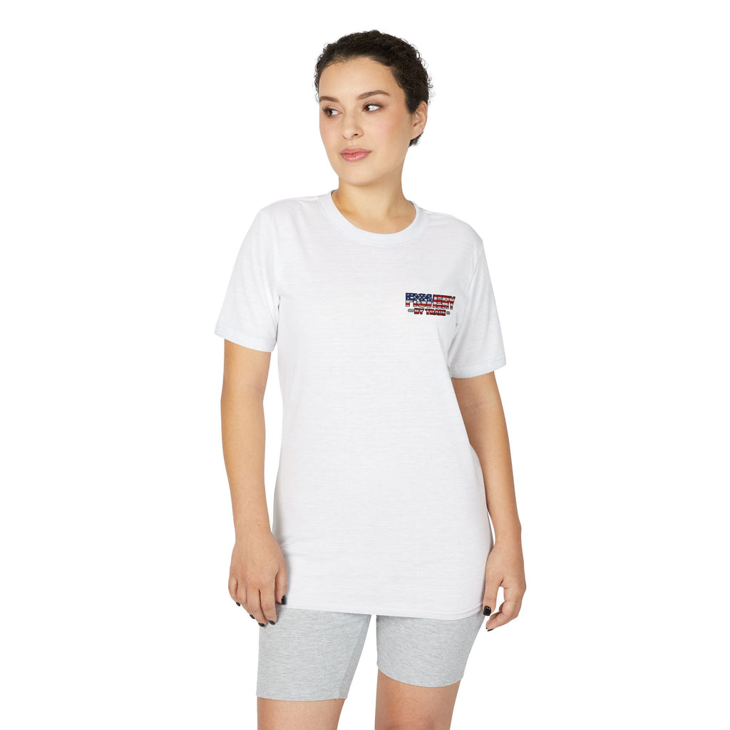 Fishing Boat T-Shirt — American Flag Fishery Graphic Tee for Anglers & Patriotic Outdoorsmen