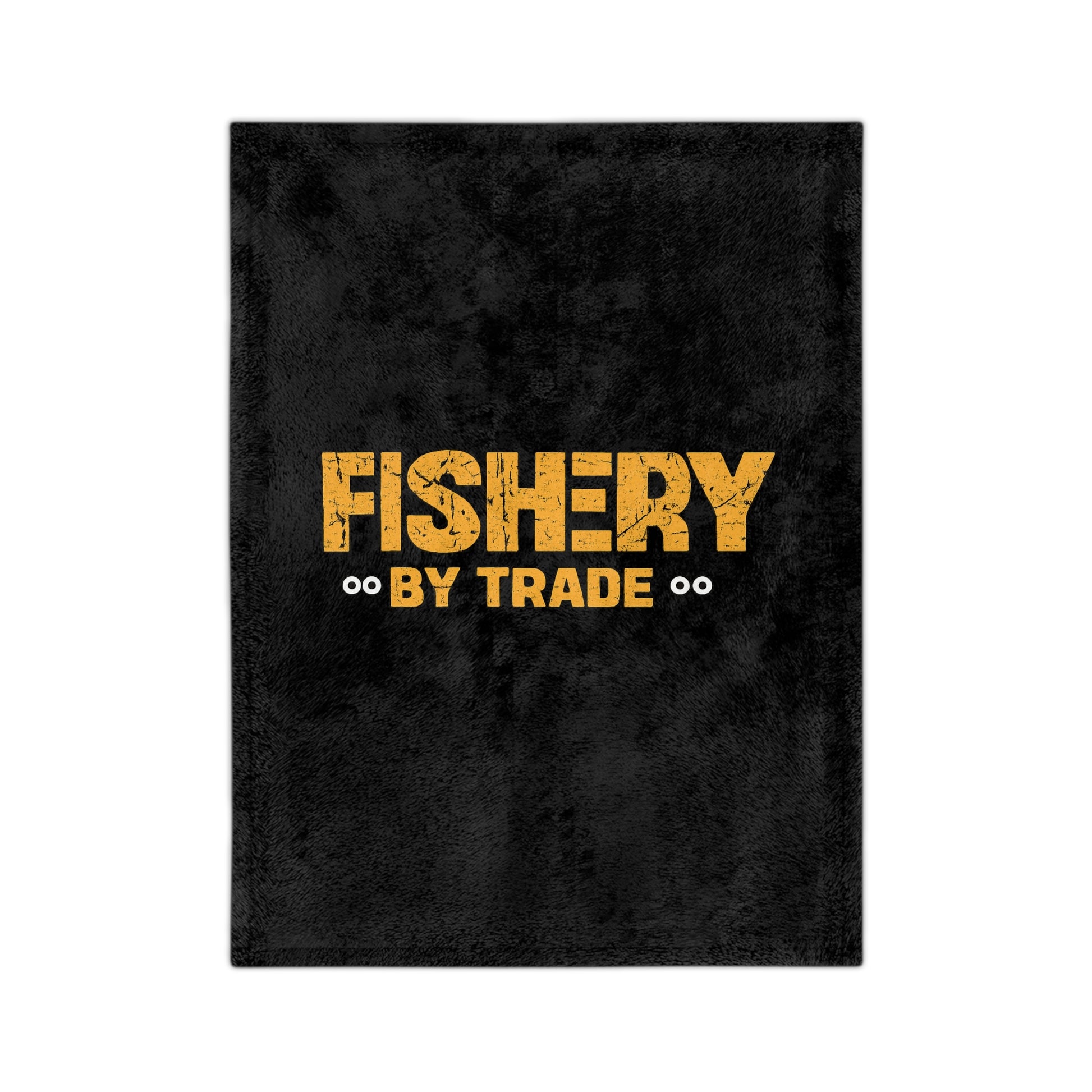 Fishery By Trade Microfiber Blanket — Soft Black Fishing Throw