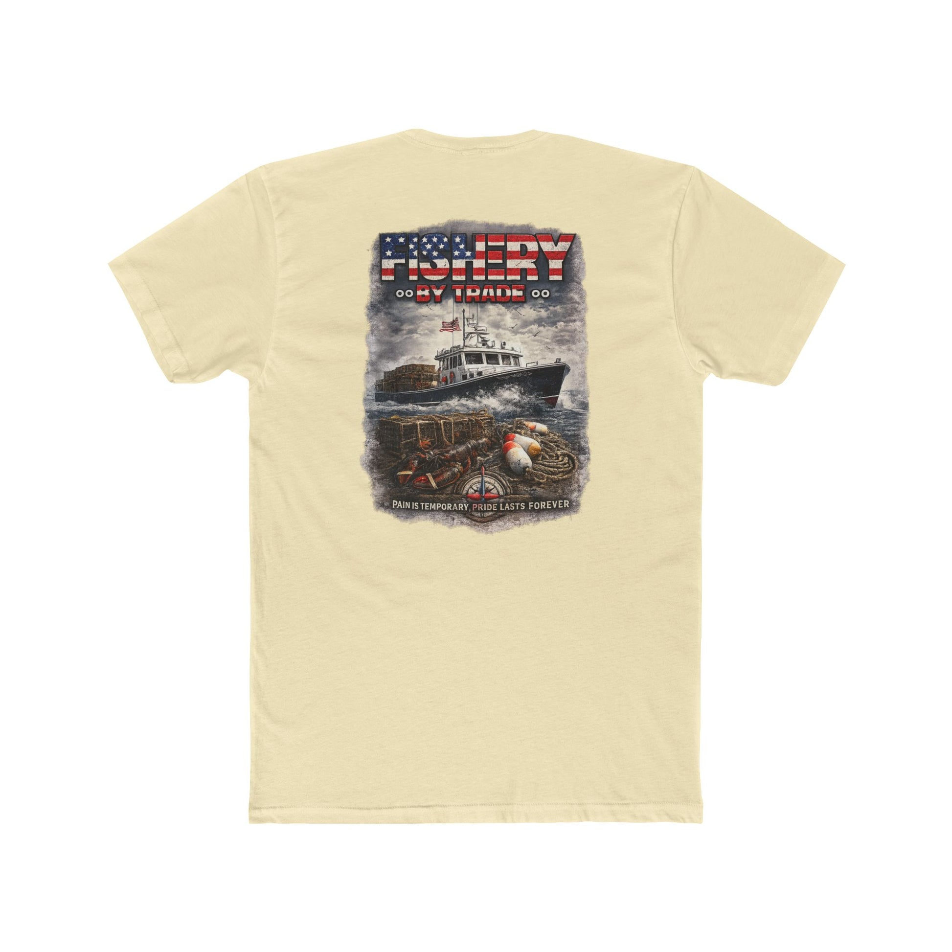 Fishing By Trade T-Shirt — American Flag Nautical Graphic Tee