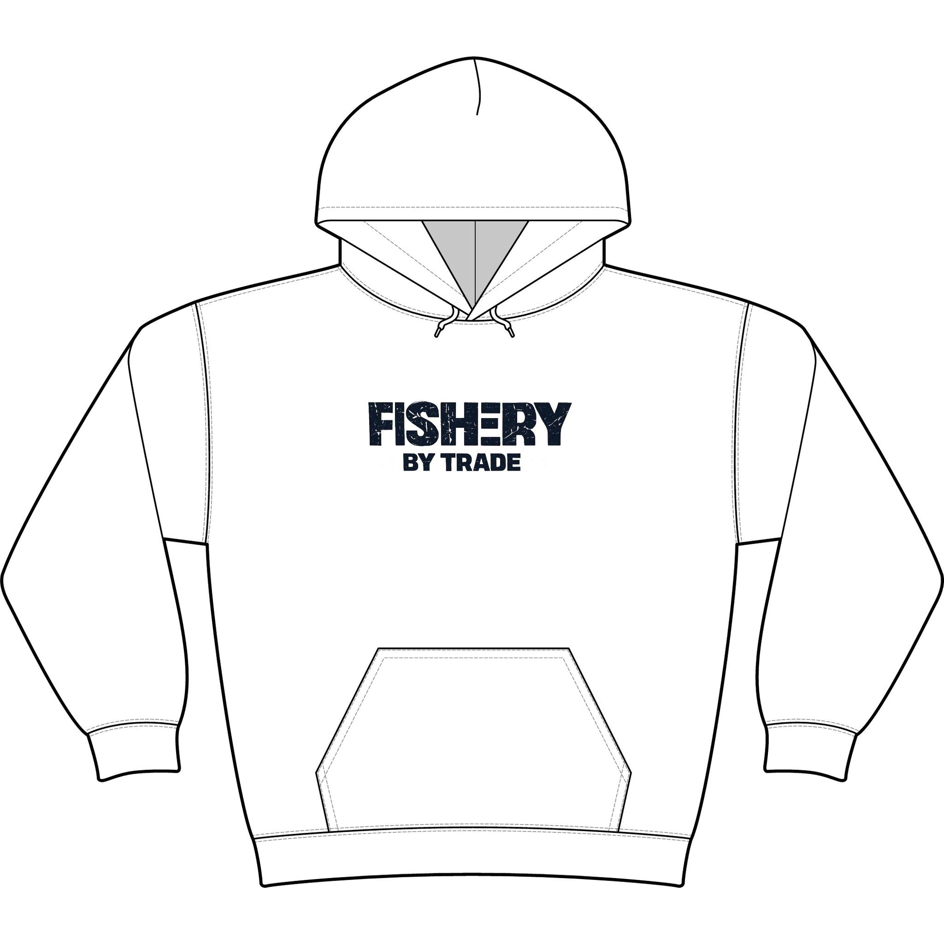 Copy of Fishery By Trade Hoodie – Vintage Tuna Fishing Graphic Pullover