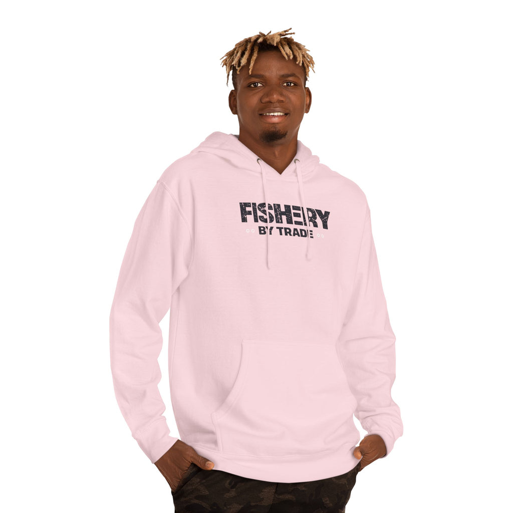 Fishery By Trade Hoodie — Minimal Fishing Logo Pullover