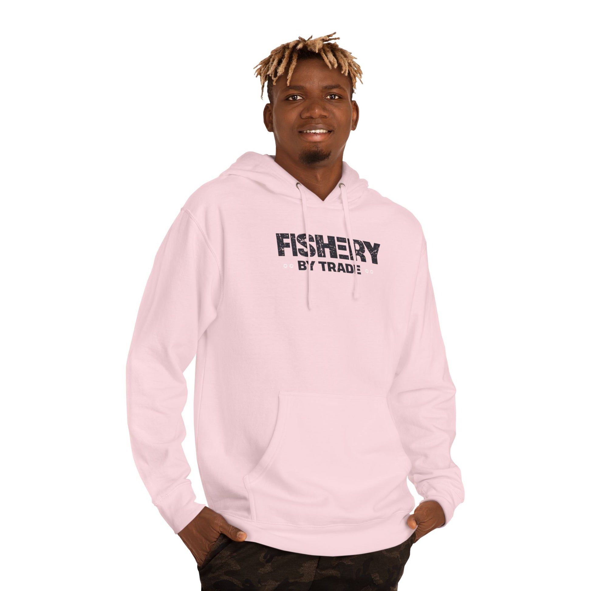 Fishery By Trade Hoodie — Minimal Fishing Logo Pullover