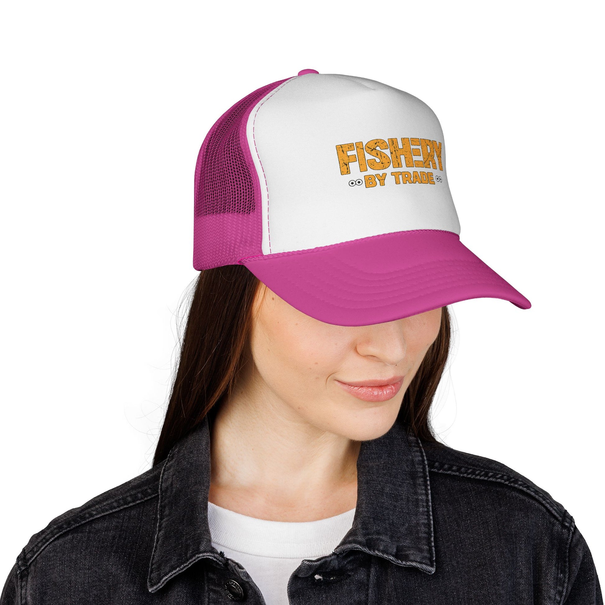 Official Fishery By Trade Logo Trucker Hat — Vintage Fishing Logo Cap